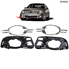 Решетки за халогени с хром лайсни за Mercedes-Benz C-Class W204 – DMb826